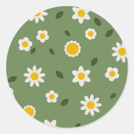 Bloemsticker - Bloei & Plak Ronde Sticker