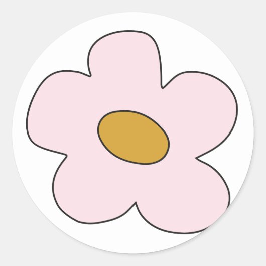 bloemsticker ronde sticker (Voorkant)