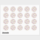 Bloemsticker ronde sticker (Vel)