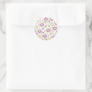 Bloemsticker ronde sticker