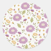 Bloemsticker ronde sticker (Voorkant)
