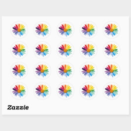 Bloemstickers Ronde Sticker