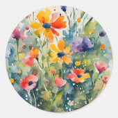 Bloemstickers Ronde Sticker (Voorkant)