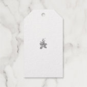 Bloemstijl, ArtyClick karmozijn, licht goud Cadeaulabels (Achterkant)