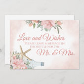 Bloemstrand Bericht in Fles Kaart (Voorkant / Achterkant)