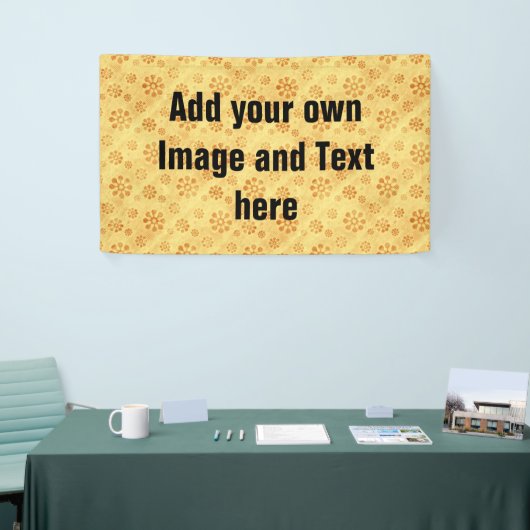 Bloemstroom Bloomgeel + uw ideeën Spandoek (Beurs)