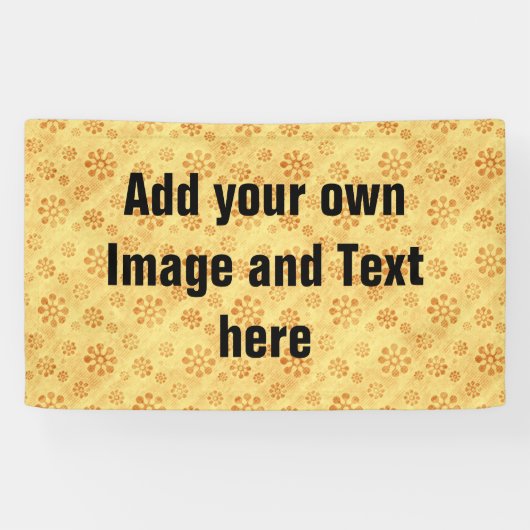 Bloemstroom Bloomgeel + uw ideeën Spandoek (Horizontaal)