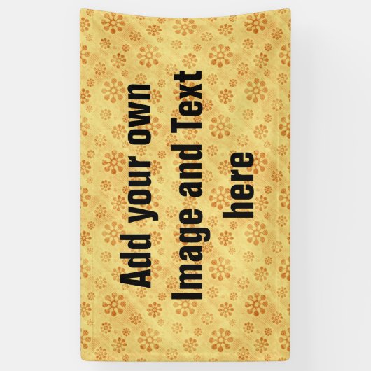 Bloemstroom Bloomgeel + uw ideeën Spandoek (Verticaal)