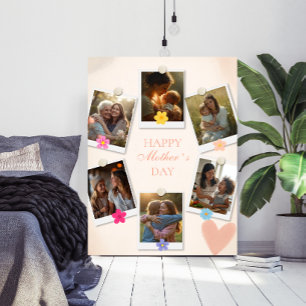 Bloemstuk aangepaste foto's Moederdag Poster