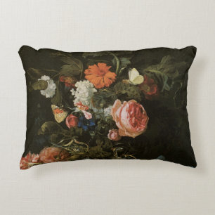 Bloemstuk Bloemen in Vaas, Vintage Barok Decoratief Kussen