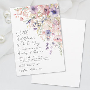 Bloemstuk Een beetje baby shower met wilde bloemen Kaart