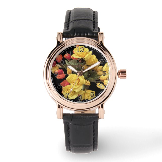 "Bloemstuk" Horloge (Voorkant)