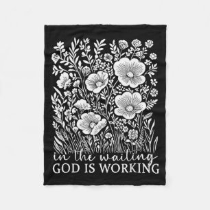 Bloemstuk In Afwachting Is God Aan Het Werk Geloof Fleece Deken