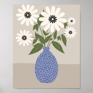 bloemstuk in vaas poster