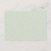 Bloemstuk met groen en bloemen bruiloftsreceptie informatiekaartje (Achterkant)