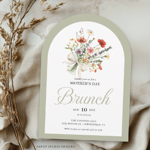 Bloemstuk Moederdag Brunch Uitnodiging