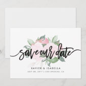 Bloemstuk | Save The Date Aankondiging (Voorkant / Achterkant)