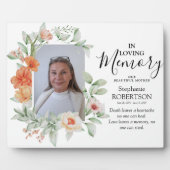 Bloemstuk 'Ter liefdevolle herinnering' Foto Funer Fotoplaat (Voorkant)