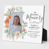 Bloemstuk 'Ter liefdevolle herinnering' Foto-rouwb Fotoplaat (Zijkant)