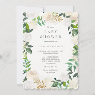 Bloemstuk Tuin Krans Baby Shower Uitnodiging