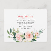 bloemstuk wil je mijn bruidsmeisje kaart zijn (Achterkant)