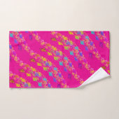 Bloemsymbolen Hot Pink Bad Handdoek (Handdoek)
