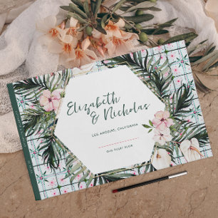 Bloemtegels Marokkaanse Tropische Bruiloft Gastenboek