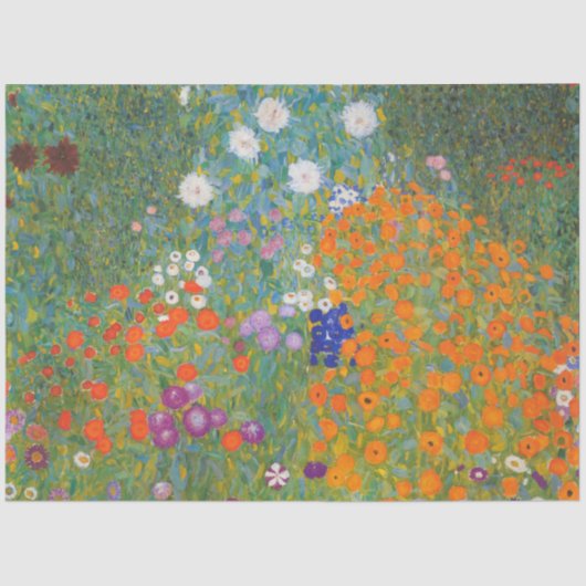 Bloemtuin (door Gustav Klimt) Tissuepapier (Voorkant)