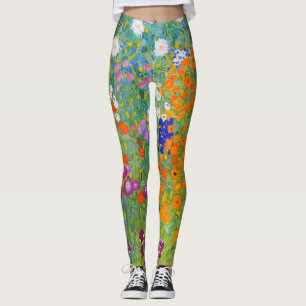 Bloemtuin door Leggings van Gustav Klimt