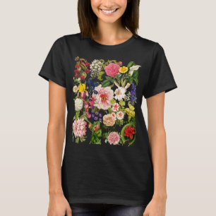bloemtuin elegant botanisch t-shirt