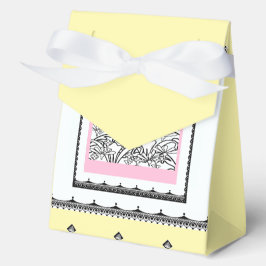 Bloemtuin geel bedankdoosjes