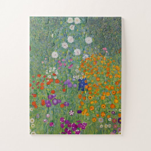 Bloemtuin van Gustav Klimt Legpuzzel (Verticaal)