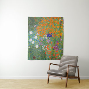 Bloemtuin van Gustav Klimt Wandkleed