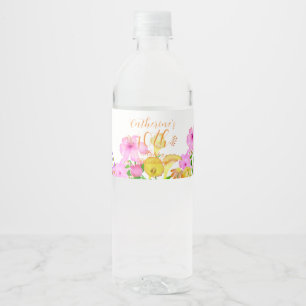 Bloemtuin Wit Waterfles Etiket