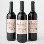  bloemtuinen voor bruiloft wijn etiket (Flessen)