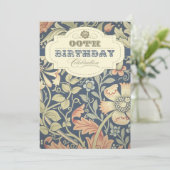 bloemtypografisch ontwerp verjaardagsuitnodiginge kaart (Staand voorkant)