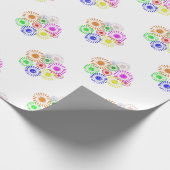 Bloemuitbarsting in distress cadeaupapier (Hoek)