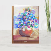 Bloemvaas - Moederdag Kaart (Achterkant)