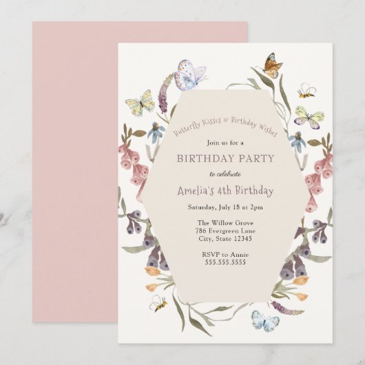 Bloemvaten Bloeddag Kaart (Voorkant / Achterkant)