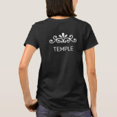 Bloemvector en tempeltekst t-shirt (Achterkant)