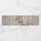 Bloemveer van de Partij van de Dagen Rustic het Ko Waterfles Etiket (Enkel label)