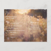 Bloemveld Landelijke Land Zonsondergang Schemering Uitnodiging Briefkaart (Achterkant)