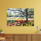 Bloemveld op een lenteochtend canvas afdruk (Insitu (Woonkamer))