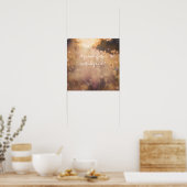 Bloemveld rustieke land bruiloft banner Poster (Keuken)
