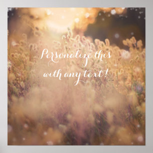 Bloemveld rustieke land bruiloft banner Poster