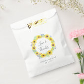 Bloemvelden krans bruiloft dank u bedankzakje (Gezegeld)