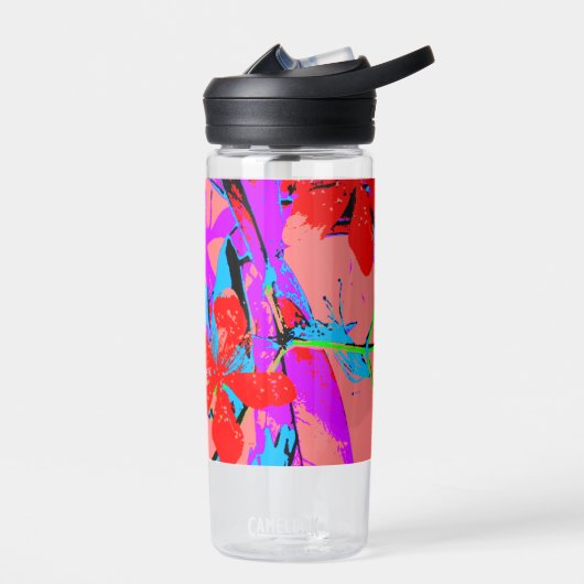 bloemverfroze waterfles (Links)