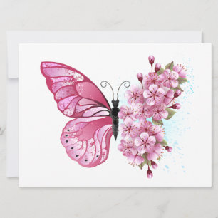 Bloemvink met roze Sakura Aankondiging