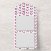 Bloemvink met roze Sakura All In One Uitnodiging (Binnen)