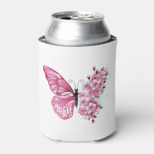 Bloemvink met roze Sakura Blikjeskoeler